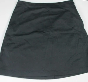 LANDS END nero scuola uniforme chino top di ginocchio skort donna 8 NUOVO - Foto 1 di 6