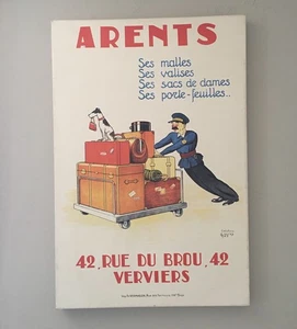 Original 1930's Belgian Promotional Framed Poster for Arents Store by Legros - Picture 1 of 19