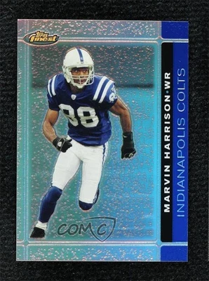 2007 Topps Finest Blue Refractor 133/299 Marvin Harrison #53 HOF - Image 1 of 3