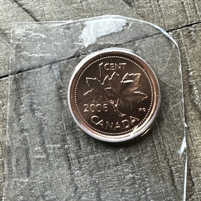 SALE! 2006 “P” Version Canada Sealed UNC One Cent Penny -  *BETTER DATE” - Image 1 of 4