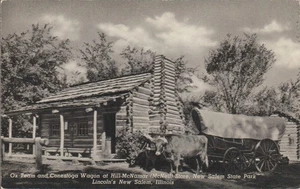 Hill-McNamar Store Ox and Wagon New Salem State Park Petersburg IL. Postkarte - Bild 1 von 2