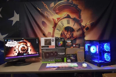 Игровой ПК RYZEN 5500 GPU RTX 5060 8 ГБ RAM 32 ГБ RGB 1 ТБ NVME PSU 700 Вт Wi-Fi - Изображение 1 из 4