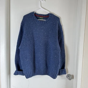 Orvis Pullover Strickpullover Wolle dunkelblau gefleckt groß Fischer Preppy - Bild 1 von 7