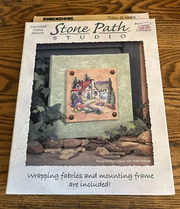 Dimensions Stone Path Studio TUSCAN COTTAGE Cross Stitch Kit + Mounting Frame - Picture 1 of 2