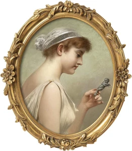 Oval Antique Photo Frames 8X10,Vintage Picture Frame 10X8 in Gold - Picture 1 of 6