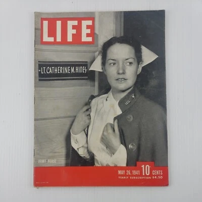 Life Magazine May 26 1941 Army Nurse, Africa and Nazis, US Ship Building, - Image 1 of 4