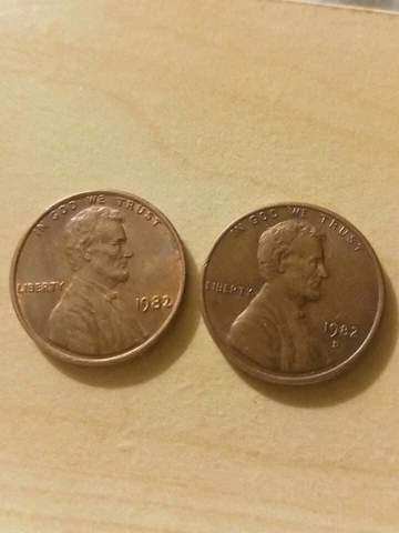 lincoln penny 1982 & 1982--D transitional Cover