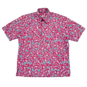 Vintage Hawaiian Polo Style Button Up Shirt Size Men's Large - Picture 1 of 10