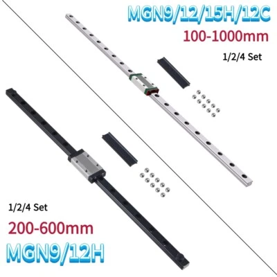 MGN9H MGN12H MGN15 MGN12C Linearführung Linearschienen 100mm-1000m mit Block CNC - Bild 1 von 4
