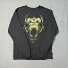 Onnit Sweater Mens Large Sweatshirt Big Ape Logo Long Sleeve Black