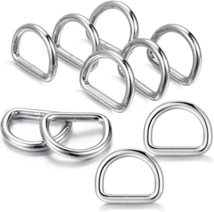 D Rings Metal Welded 1" Thick 4.5Mm Webbing Buckle Heavy Duty Ring for DIY Sewin - Picture 1 of 12