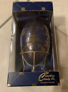 Faberge Collection Chambers Candy Co Tin Egg With Stand 4.5” X 2.75 RARE - Picture 1 of 6