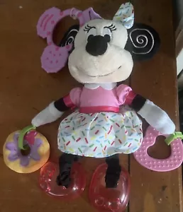 Disney Minnie Mouse Activity Toy for Crib Playpen Clip On Teether Crinkle 2018 - Picture 1 of 3