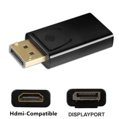 DP zu HDMI Adapter 1.2 - Mit Audio Unterstützung für 4K/1080p | KOMPATIBEL - Bild 1 von 4