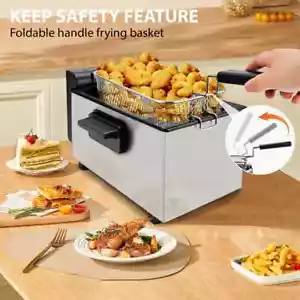 OVENTE Electric Deep Fryer 2 Liter Capacity, 1500 Watt Lid with Viewing Window a - Picture 1 of 10