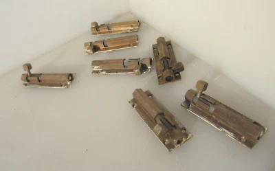 Cerradura de puerta de latón vintage perno deslizante inodoro antiguo loo Art Deco 3" Tonk - £6 cada uno Foto 1 de 4