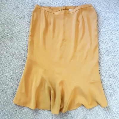 Falda trompeta dorada mostaza Lily & Taylor para mujer talla 22 traje acampanado sirena Foto 1 de 4