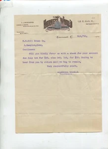 Vintage Illustrated Letterhead HARNESS WORLD Magazine Cincinnati OH 1904 - Picture 1 of 1