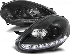 LED FARI ANTERIORI LPFI26 FIAT GRANDE PUNTO 2008-2009 DAYLIGHT Nero - Picture 1 of 1