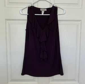 Camicia donna Harve Benard media viola scuro senza maniche vintage - Foto 1 di 4