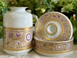 Hutschenreuther Germany Porcelain Vase Large Round Lidded Bowl Opulent Gold 1125 - Picture 1 of 24