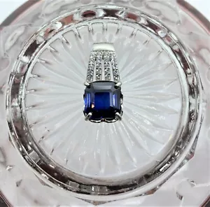 Colgante de zafiro caliente azul maíz impecable de 6 quilates en chapado en oro de 18 K - Imagen 1 de 11