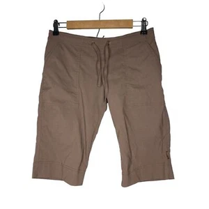 Vintage Prana Womens XS Long Shorts Bermuda Brown 13.5” Inseam Activewear - Picture 1 of 6