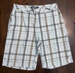 Rusty Brand Blue Plaid Bermuda Shorts Men's size 34 - Picture 1 of 4