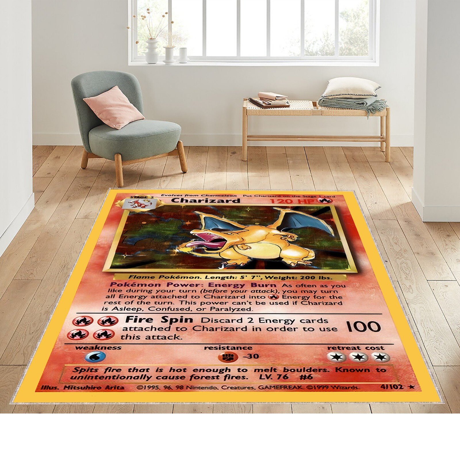 Charizard, Pokemon, Game Card Rug, Game Rug, Anime Rug, Game Cards Playing  Rug | eBay