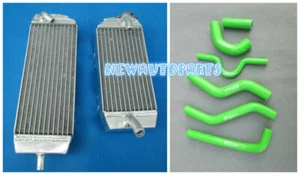 Green L&R Aluminum Radiator & Hose For Kawasaki KXF250 KX250F KX 250 F 2006-2008 - Picture 1 of 9