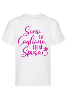 Damen T-Shirt Braut Junggesellenabschied Cogl**na Rosa Fluo 100% Baumwolle Größe S>XXL - Bild 1 von 3