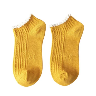 5 pares de lindos calcetines tobilleros elásticos cortos de algodón elásticos de verano de corte bajo para mujer Foto 1 de 4