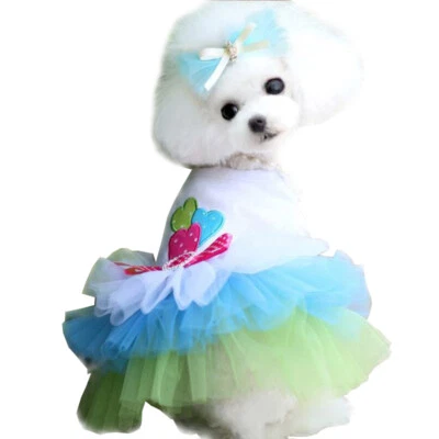 Small Pet Dog Cat Tutu Lace Dress Puppy Ballet Skirt Princess Apparel Clothes* # - Image 1 of 4