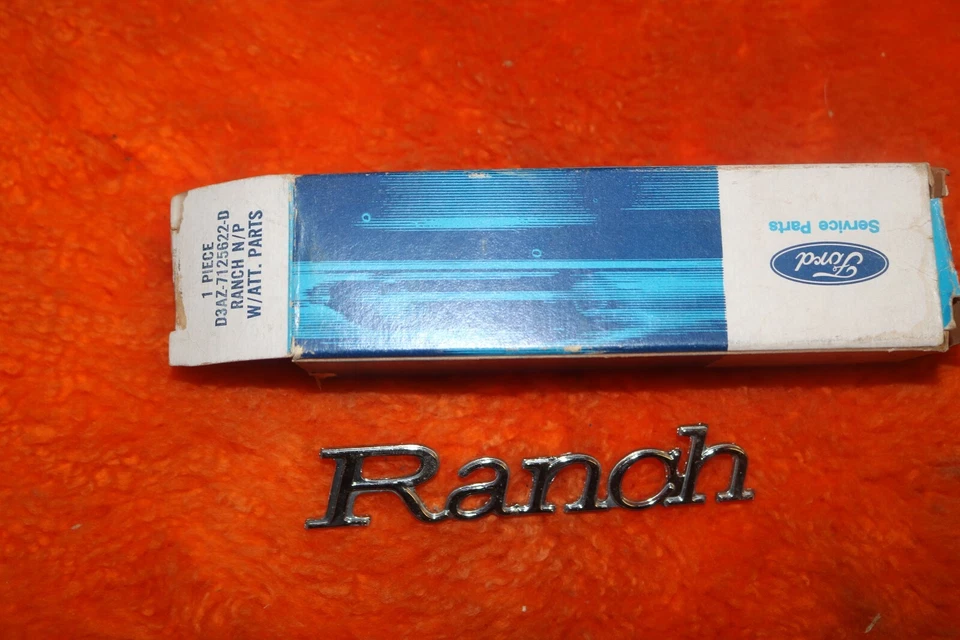 Nuevo de Lote Antiguo Ford 1973 Ranch Wagon Station emblema "Ranch" D3AZ-7125622-D  Foto 1 de 2