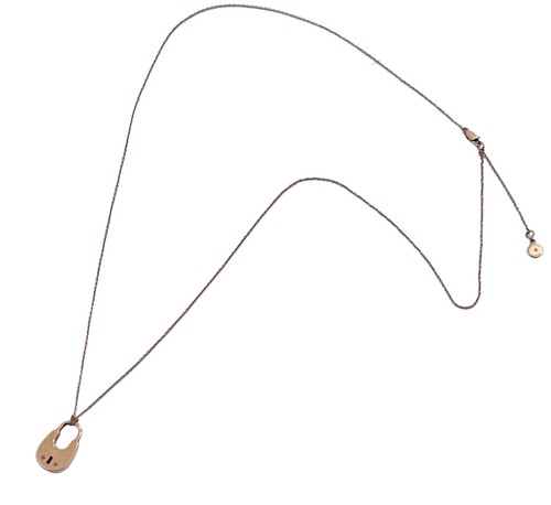 MICHAEL KORS Collana con ciondolo lucchetto tono oro rosa