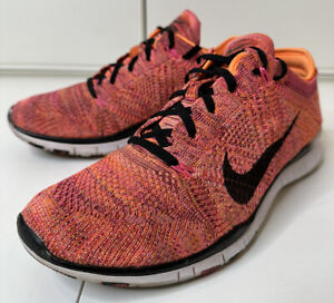 Nike Free TR Fly Knit Women’s Sz 9 Bright Citrus Pink Pow 718785-800 Running AA3