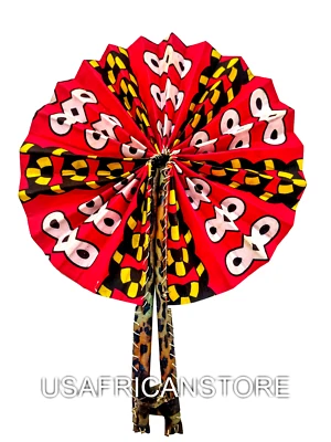 Ручной вентилятор с африканским принтом Ankara, портативный летний модный складной женский ручной вентилятор - Изображение 1 из 4