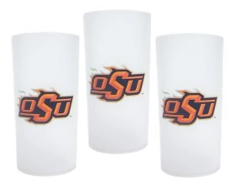 Oklahoma State Cowboys 3 Piece Acrylic Tumbler Set [NEW] NCAA Cup Mug Glass Pint Cover