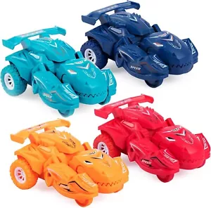 Dinosaur Transformer Car Toy Set - Durable Transforming Dinosaur Car - Pull Back - Picture 1 of 6