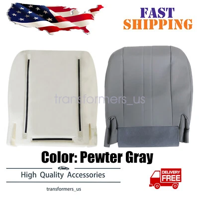 Driver Bottom Seat Cover & Foam Gray For 03-14 Chevy Express & GMC Savana “922” - Image 1 of 4