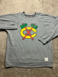 Chicago Blackhawks Pullover Damen 3XL grau Sweatshirt NHL Rundhals einfarbig Erwachsene - Bild 1 von 13