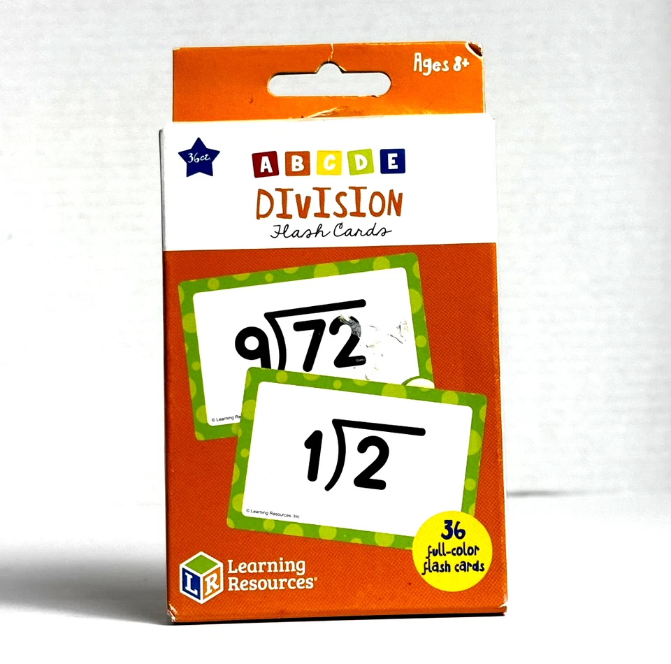Learning resources DIVISION  flash cards 36 full color flash cards - Image 1 of 1