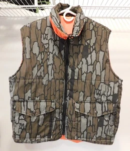 Vintage Winchester Camo Reversible Hunting Puffer Vest Safety Orange Size M - Picture 1 of 9