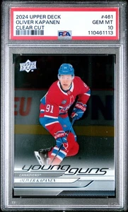 2024 Upper Deck #461 Oliver Kapanen Young Guns Clear Cut PSA 10 - Picture 1 of 2