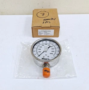 KLEEV KAL / SS / Cl.1.0 Pressure Gauge 0 to 700 bar/10000 PSI 100MM Dial - Picture 1 of 10