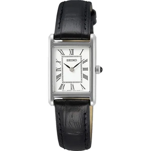 Seiko SEIKO Watch Rady Square Design Quartz SWR053 white diamond x black le 171 - Picture 1 of 7