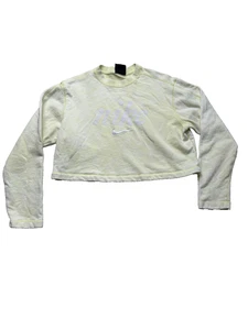 Nike Sudadera Recortada Para Mujer Mediana Cuello Redondo Manga Larga Pullover Swoosh - Imagen 1 de 9