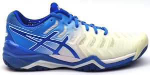 Asics Women's GEL-Resolution 7 Tennis Shoes Lightweight White Blue Coast Size 9M - Picture 1 of 5