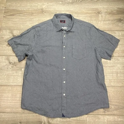 Untuckit Shirt Mens XL Blue White Cadalso Linen Short Sleeve Button Up 2022 - Image 1 of 4