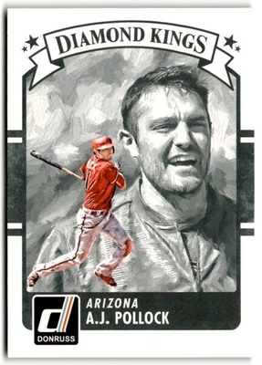 A.J. Pollock 2016 Donruss Diamond Kings #1 Arizona Diamondbacks - Image 1 of 2